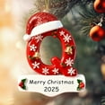 thumbnail image 1 of BingTong Personalized Initial Christmas Ornaments 2025 - Ornaments,Personalized A-Z Letter Ornament,3D Resin Name Ornament for Christmas Tree,Xmas Gifts For Family Kids Friends Q, 1 of 9