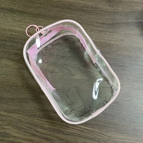 BingTong Protective Case For Dolls,Waterproof Clear Figure Display Case Accessories Plastic Plush Protective Bag Cover with Pompoms Keychain Pouch Display Storage Box For Doll 1pcs Pink