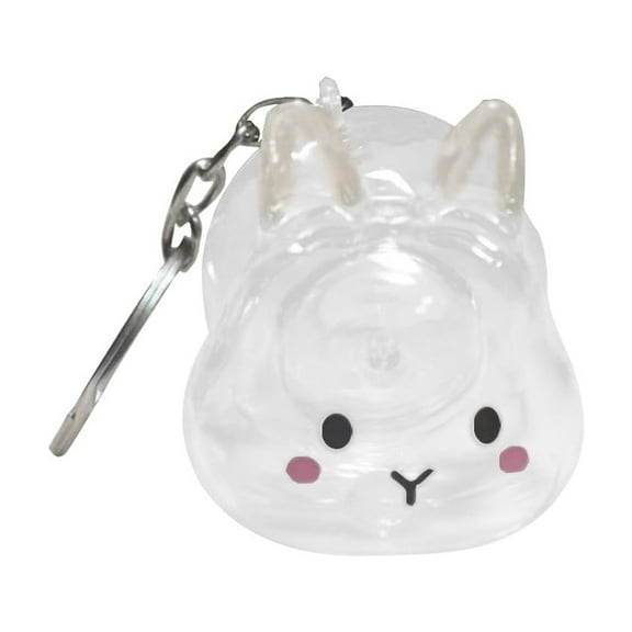 BingTong Rabbit Fur Keepsake Capsule Pendant,Pet Hair Container,Transparent Rabbit Hair Keepsake Keychain, Pet Hair Container Keychain,Pet Memorial Gifts B