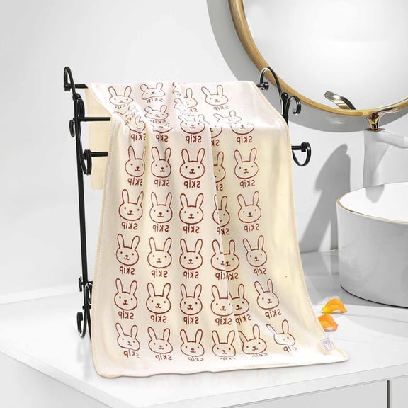 BingTong Rabbits Dog Drying Towels Pet Grooming Absorbent Microfiber Dog Bath Towels Quick Drying Puppy Bathing Towel for Small Medium Large Cats Pets Bathing Grooming 14*30In Beige