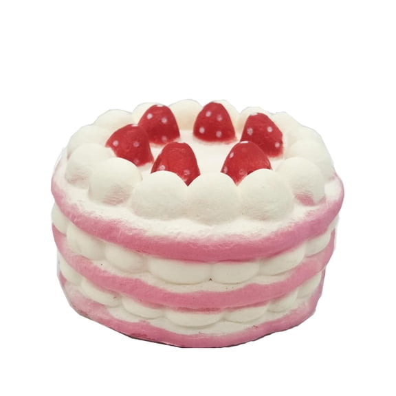 BingTong Rainbow Cake Squishy, Jumbo Slow Rising Squeeze Fidget Sensory, Giant Layer Cake Slice Soft Stress Relief Squishy For Adults Birthday Gift Party Favor Pink