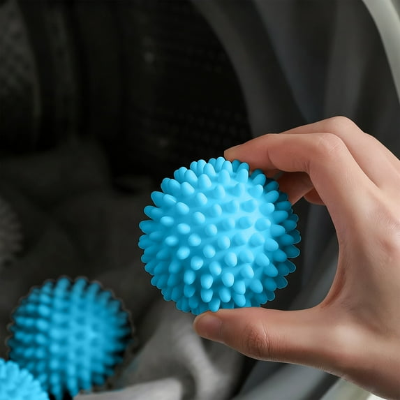 BingTong Reusable Laundry Dryer Balls - Eco Friendly Fabric Softener Alternatives Soften and Fluff Laundry Wrinkle Release Blue