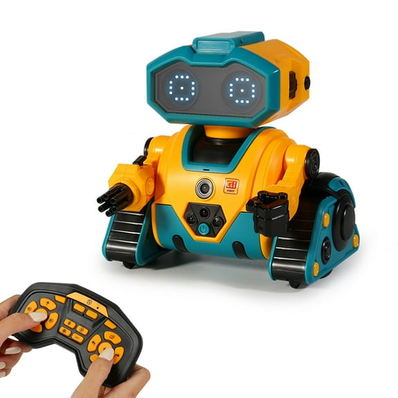 Gpaecead Robot Toys for Kids, RC Robots for Kids with Editable Actions,Rechargeable,Auto Demonstration,Dance Moves,Music, LED Eyes,Gifts for Boys and Girls,Toy Robots for Kids