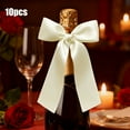 thumbnail image 1 of BingTong Satin Ribbon Bows Large Twist Tie Bow for Gift Wrapping Champagne Bottle Balloon Treat Bag DIY Craft Gift Wedding Bridal Baby Shower Christmas Birthday Party Beige, 1 of 6