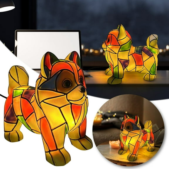 Gpaecead Schnauzer lamp, Dog Series Art Night Light, Cute Pet Dogs Themed Tabletop LED Night Light, Vintage Home Decor, Fun Gift for Dogs Lover (Schnauzer)