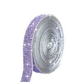 thumbnail image 1 of BingTong Self Adhesive Rhinestone Ribbon Crystal Diamond Tape Assorted Colors Rhinestone Strips for DIY Phone Car Rhinestone Hat Band Decorations Glitter Arts Crafts Sticker 39In Purple, 1 of 7