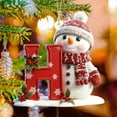 thumbnail image 1 of BingTong Snowman Christmas Ornaments, Cute Christmas Tree Letter Decoration Personalized Hanging Pendant, Indoor DIY Hanging Xmas Ornament H, 1 of 9