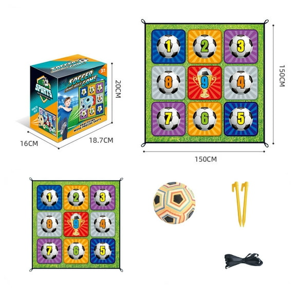 BingTong Soccer Accuracy Target Game, Indoor Football Game With Soft Balls & Foldable Plush Goal, Soccer Ball Game Set for Kids, Soccer Gifts for Kids F