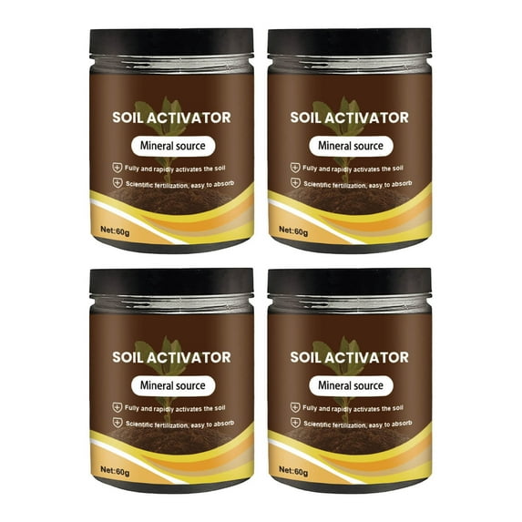 Gpaecead Soil Activated, 2025 Organic Soil Activator & Plant Fertilizer for Raised Garden Beds, Potting Mix, and Seedling Compost Prevent Compaction, Promote Plant Rooting 60g (4 PC)