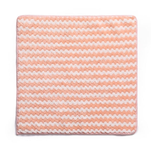 BingTong Thickened Dishcloth Cleaning Cloth, All-Purpose Microfiber Towels, Absorbent Streak Free Lint Free Rags For Cleaning Reusable And Washable Towels For Household Kitchen 5pcs Pink 12In