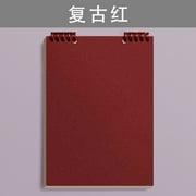 BingTong Top Bound Spiral Notebook,Flip Up Loose Leaf Folder Notebook Travel Journal Notebooks Making Plans Writing Memos Graph Notebooks For Home School Office Diaries Supplies A5 Red Grid