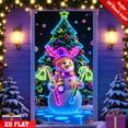 thumbnail image 1 of BingTong UV Activated Night Glow Fluorescent Christmas Door Cover Party Banner,Reusable Large Flat Glow-in-the-Dark Banner For Parties New Year Celebrations Holiday Wall Hangings B, 1 of 6