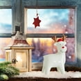 thumbnail image 1 of BingTong White Ceramic Reindeer Christmas Village House Farmhouse Decoration - 5.7" Festive Tabletop Centerpiece Xmas Ornaments For Indoor & Outdoor Holiday Scene Displays Red, 1 of 6