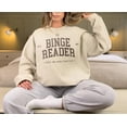 thumbnail image 1 of Binge Reader Sweatshirt | Bookish Sweatshirt, One More Chapter Shirt, Gift For Book Lover, Book Addict Hoodie, Bookish Hoodie Gift For Her, 1 of 2