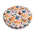thumbnail image 1 of Bingfone 13 Inch Padded Round Bar Stool Cover Cushion With Elastic Fabric Round Chair Seat - Cute Chickens, 1 of 7