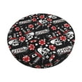 thumbnail image 1 of Bingfone 13 Inch Padded Round Bar Stool Cover Cushion With Elastic Fabric Round Chair Seat - Vintage Skull Casino, 1 of 7