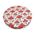 thumbnail image 1 of Bingfone 14 Inch Padded Round Bar Stool Cover Cushion With Elastic Fabric Round Chair Seat - Amanita Red Mushroom, 1 of 7