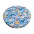 thumbnail image 1 of Bingfone 14 Inch Padded Round Bar Stool Cover Cushion With Elastic Fabric Round Chair Seat - Cute Chickens And Flowers, 1 of 7