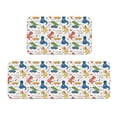 thumbnail image 1 of Bingfone 2 Pcs Kitchen Rugs and Mats,Cushioned Anti-Fatigue Floor Mat,PVC Non-Slip Kitchen Rug Set for Kitchen,Laundry Room,Sink 17"x47"+17"x29" - Dinosaur, 1 of 6