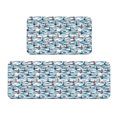 thumbnail image 1 of Bingfone 2 Pcs Kitchen Rugs and Mats,Cushioned Anti-Fatigue Floor Mat,PVC Non-Slip Kitchen Rug Set for Kitchen,Laundry Room,Sink 17"x47"+17"x29" - Boat In Ocean, 1 of 6