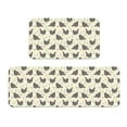 thumbnail image 1 of Bingfone 2 Pcs Kitchen Rugs and Mats,Cushioned Anti-Fatigue Floor Mat,PVC Non-Slip Kitchen Rug Set for Kitchen,Laundry Room,Sink 17"x47"+17"x29" - Chickens And Flowers, 1 of 6