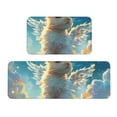 thumbnail image 1 of Bingfone 2 Pcs Kitchen Rugs and Mats,Cushioned Anti-Fatigue Floor Mat,PVC Non-Slip Kitchen Rug Set for Kitchen,Laundry Room,Sink 17"x47"+17"x29" - Cute Angel Winged Rabbit, 1 of 1