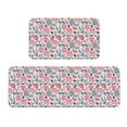 thumbnail image 1 of Bingfone 2 Pcs Kitchen Rugs and Mats,Cushioned Anti-Fatigue Floor Mat,PVC Non-Slip Kitchen Rug Set for Kitchen,Laundry Room,Sink 17"x47"+17"x29" - Flower Leaves, 1 of 6