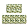 thumbnail image 1 of Bingfone 2 Pcs Kitchen Rugs and Mats,Cushioned Anti-Fatigue Floor Mat,PVC Non-Slip Kitchen Rug Set for Kitchen,Laundry Room,Sink 17"x47"+17"x29" - Green Hawaii Palms, 1 of 6