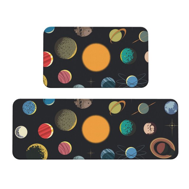 Bingfone 2 Pcs Kitchen Rugs and Mats,Cushioned AntiFatigue Floor Mat