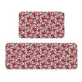 thumbnail image 1 of Bingfone 2 Pcs Kitchen Rugs and Mats,Cushioned Anti-Fatigue Floor Mat,PVC Non-Slip Kitchen Rug Set for Kitchen,Laundry Room,Sink 17"x47"+17"x29" - Red Hawthorn, 1 of 6