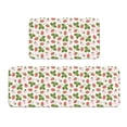 thumbnail image 1 of Bingfone 2 Pcs Kitchen Rugs and Mats,Cushioned Anti-Fatigue Floor Mat,PVC Non-Slip Kitchen Rug Set for Kitchen,Laundry Room,Sink 17"x47"+17"x29" - Strawberry Floral, 1 of 6