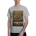 thumbnail image 1 of Bingfone 2024 Happy New Year Men'S Loose Fit Short-Sleeve Pocket T-Shirt, 1 of 7