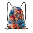 thumbnail image 1 of Bingfone 3D Butterfly Drawstrings Backpacks Bags for Men Women Gym Drawstrings Bag-Small, 1 of 8