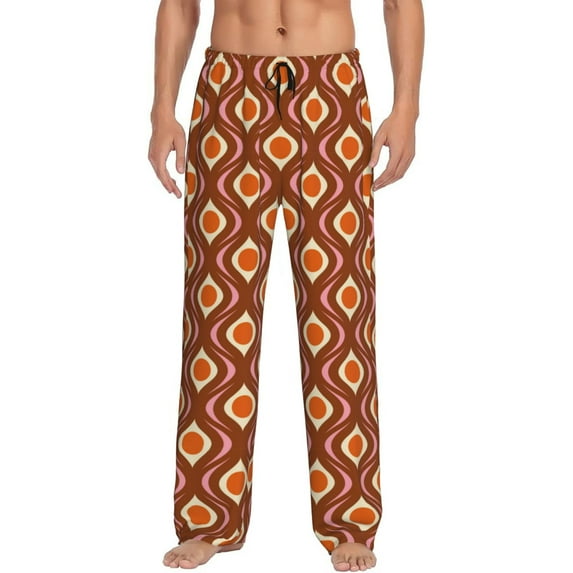 Bingfone 70's Retro Mens All Over Print Sleep Pajama Pants-XX-Large