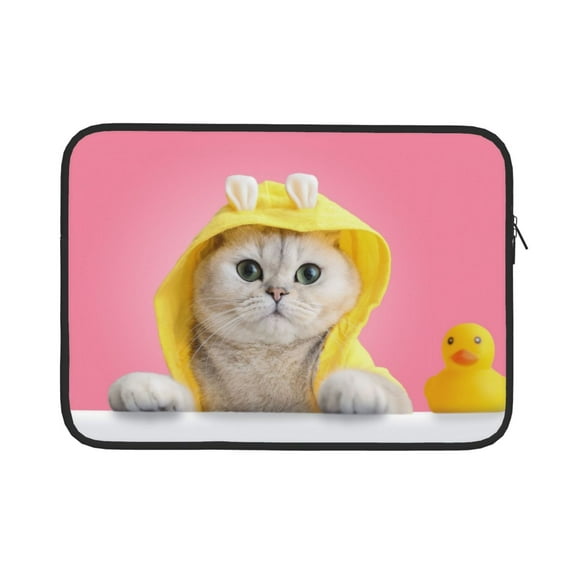 Bingfone A Funny Cat Laptop Sleeve Case 13 Inch, 360° Protective Computer Carrying Bag