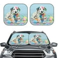 thumbnail image 1 of Bingfone A Funny Little Dalmatian Puppy Print 2-Piece Sun Shade Front Windshield - Foldable Car Front Window Sunshades For Most Sedans Suv Truck - Large, 1 of 7