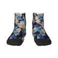 thumbnail image 1 of Bingfone Abstract Blue Squares Design Patterned Men'S Women'S Casual Cotton Socks, 1 of 9