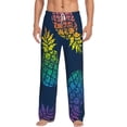 thumbnail image 1 of Bingfone Abstract Bright Pineapple Fruit Retro Mens All Over Print Sleep Pajama Pants-Xx-Large, 1 of 9