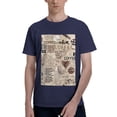 thumbnail image 1 of Bingfone Abstract Coffee Pattern With Letters Men'S Loose Fit Short-Sleeve Pocket T-Shirt, 1 of 7