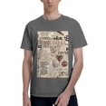 thumbnail image 1 of Bingfone Abstract Coffee Pattern With Letters Men'S Loose Fit Short-Sleeve Pocket T-Shirt, 1 of 7