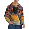 thumbnail image 1 of Bingfone Abstract Pattern Penguin Men's Drawstring Hoodie Long Sleeve Pocket Sweatshirts-Small, 1 of 6
