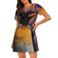 thumbnail image 1 of Bingfone Abstract Pattern Penguin Nightgowns for Women Sleep Shirts Short Sleeve Nightshirt Pullover Nightdress Soft Sleepwear, 1 of 6