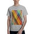 thumbnail image 1 of Bingfone Abstract Watercolors Tartan Men'S Loose Fit Short-Sleeve Pocket T-Shirt, 1 of 7