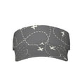 thumbnail image 1 of Bingfone Adjustable Empty Top Sun Visor For Women And Men-Airplane Routes Around The World, 1 of 8