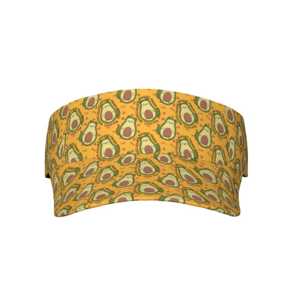 Bingfone Adjustable Empty Top Sun Visor For Women And Men-Avocado Dog