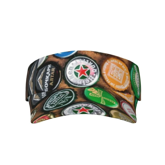 Bingfone Adjustable Empty Top Sun Visor For Women And Men-Beer Caps