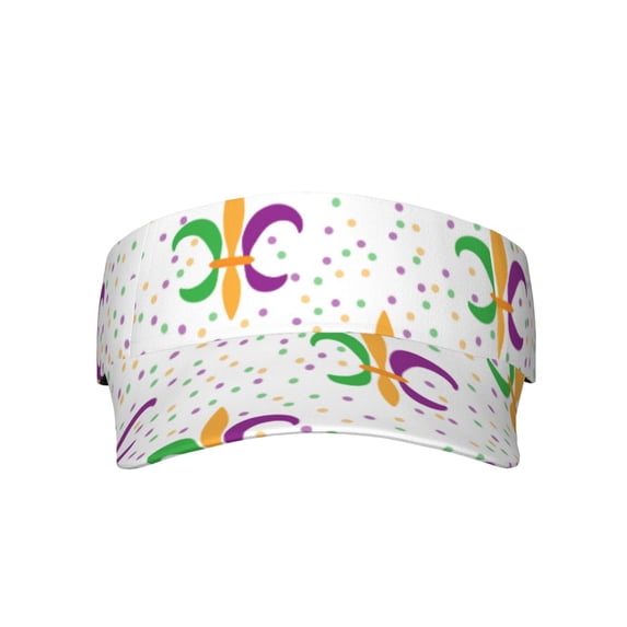 Bingfone Adjustable Empty Top Sun Visor For Women And Men-Mardi Gras Carnival1