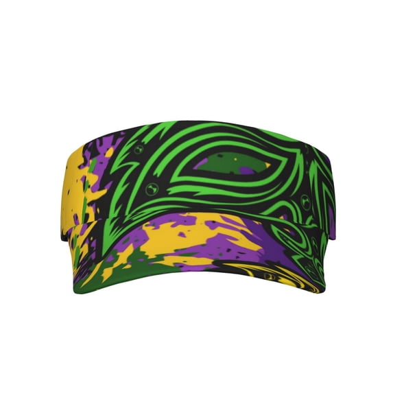 Bingfone Adjustable Empty Top Sun Visor For Women And Men-Mardi Gras7