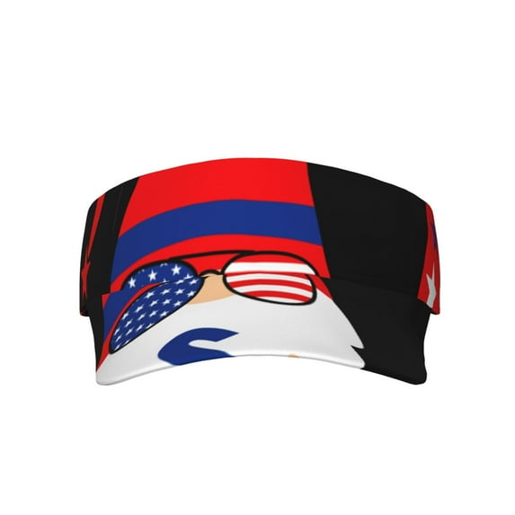 Bingfone Adjustable Empty Top Sun Visor for Women and Men-4th of July Gnomes