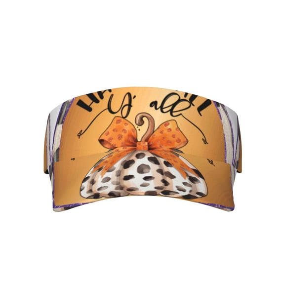 Bingfone Adjustable Empty Top Sun Visor for Women and Men-Fall Farmhouse Pumpkins1
